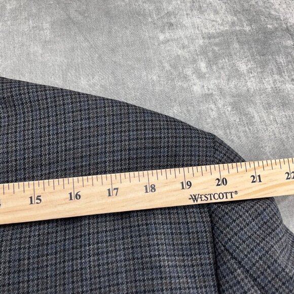 Stafford Blazer Men 44R Gray Black Houndstooth Executive Classic‎ Career Wool - Picture 6 of 14
